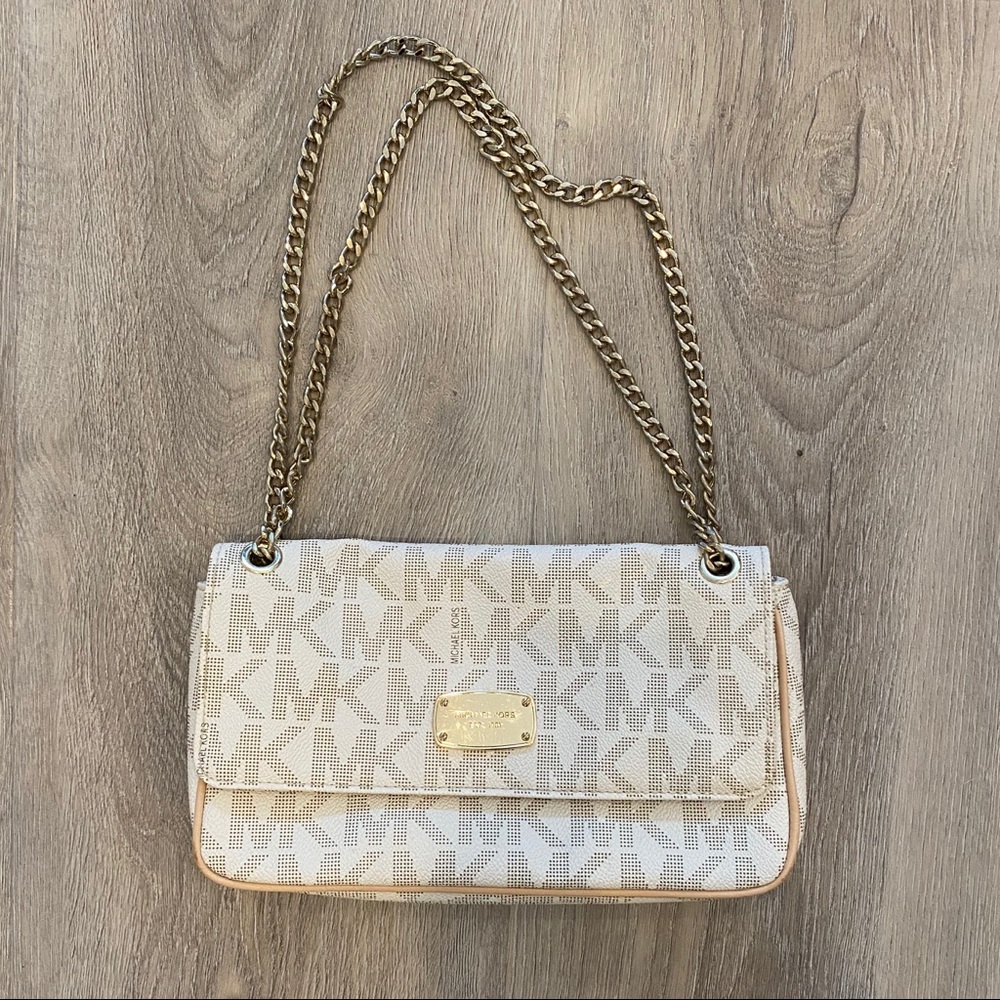 Michael Kors Jet Set chain leather small flap bag